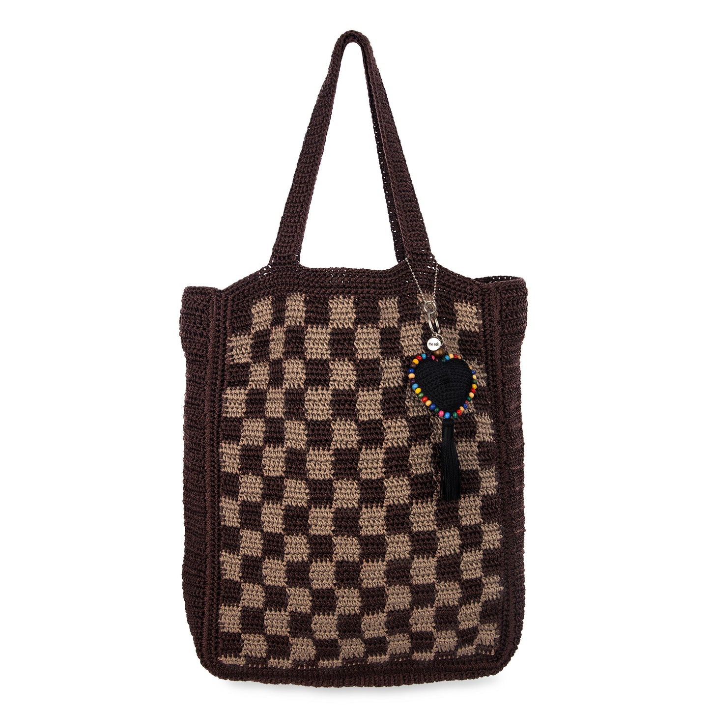 The Sak Lanie Market Tote Crochet - Brown Check