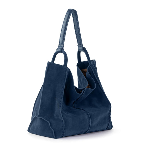The Sak Los Feliz Large Tote - Leather - Indigo Suede