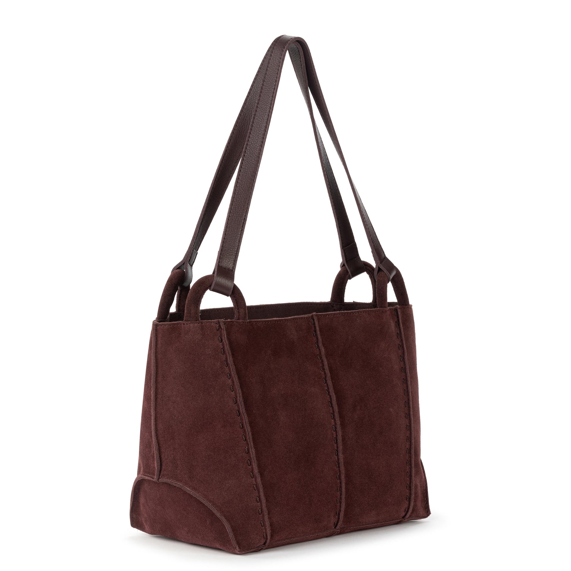 The Sak Los Feliz Satchel Leather - Mahogany Suede