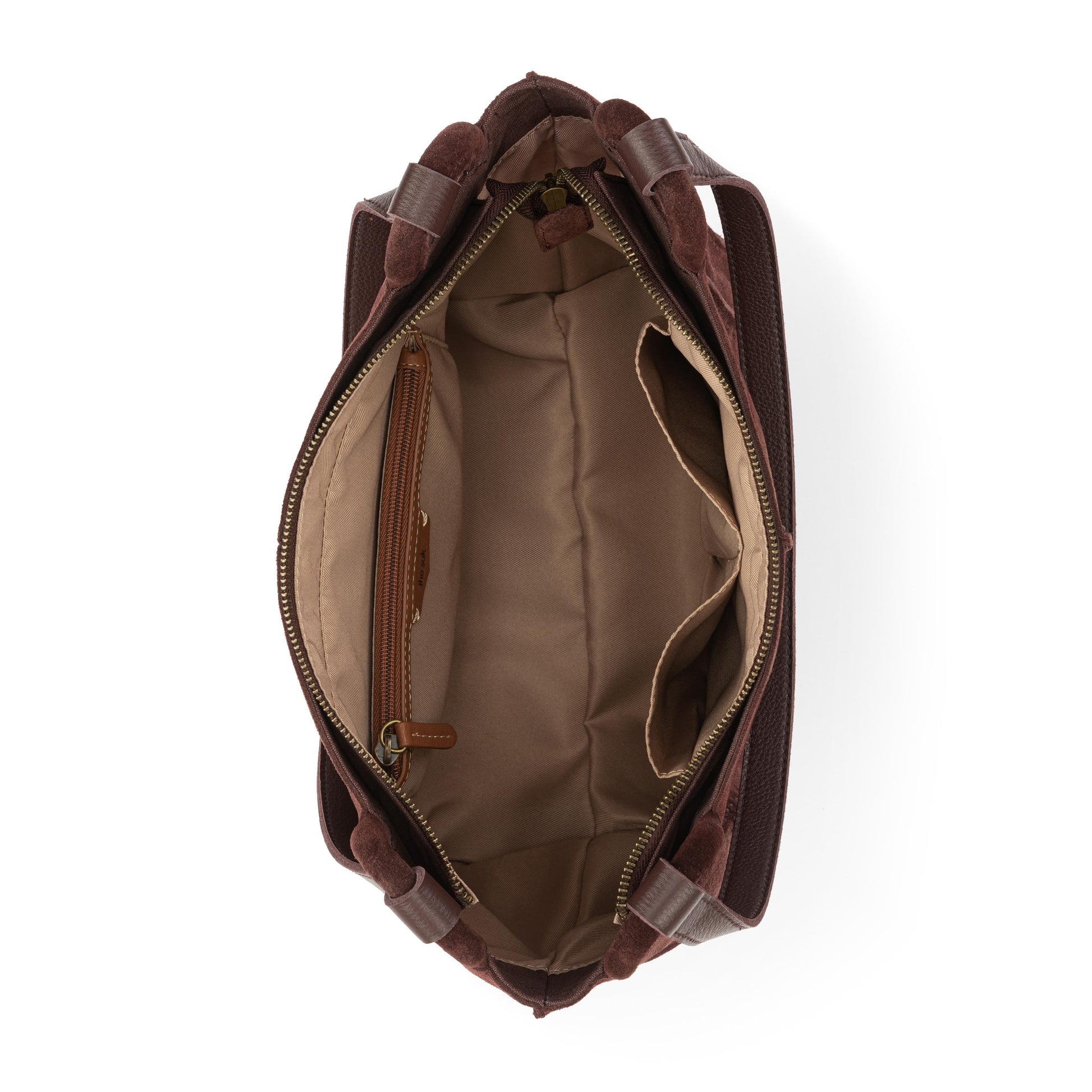 The Sak Los Feliz Satchel Leather - Mahogany Suede