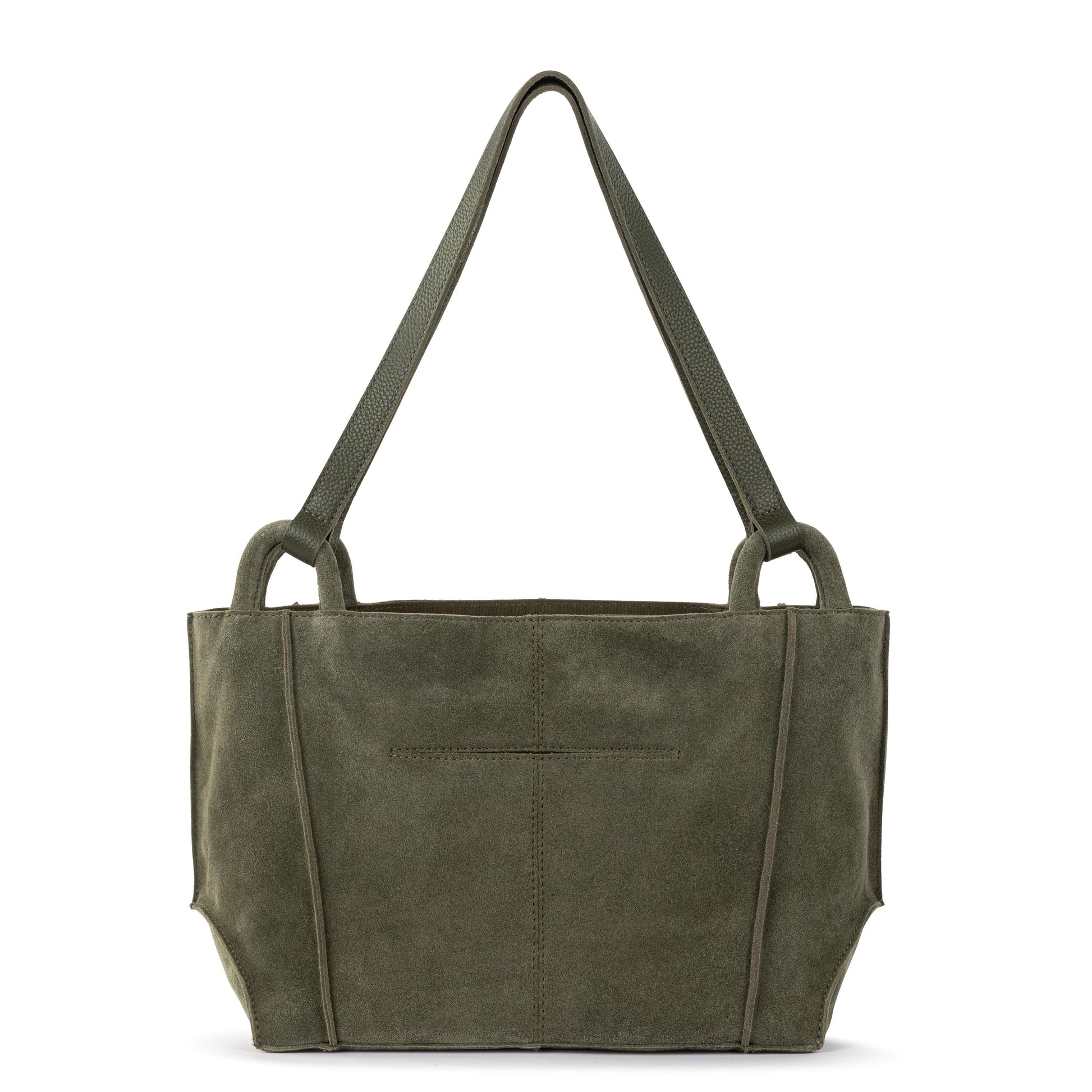 The Sak Los Feliz Satchel Leather - Moss Suede