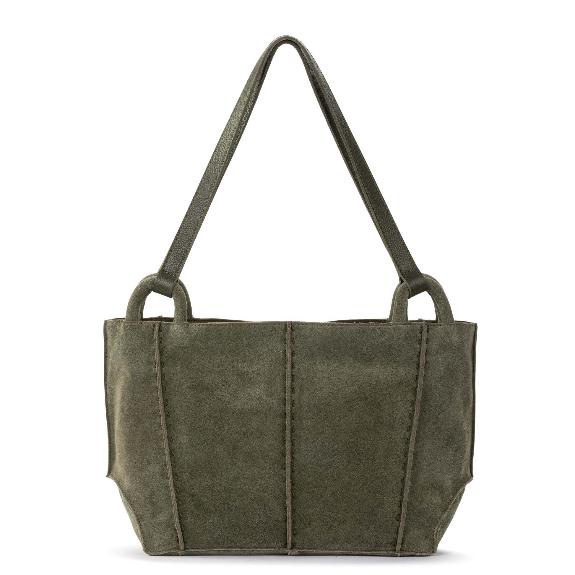 The Sak Los Feliz Satchel Leather - Moss Suede