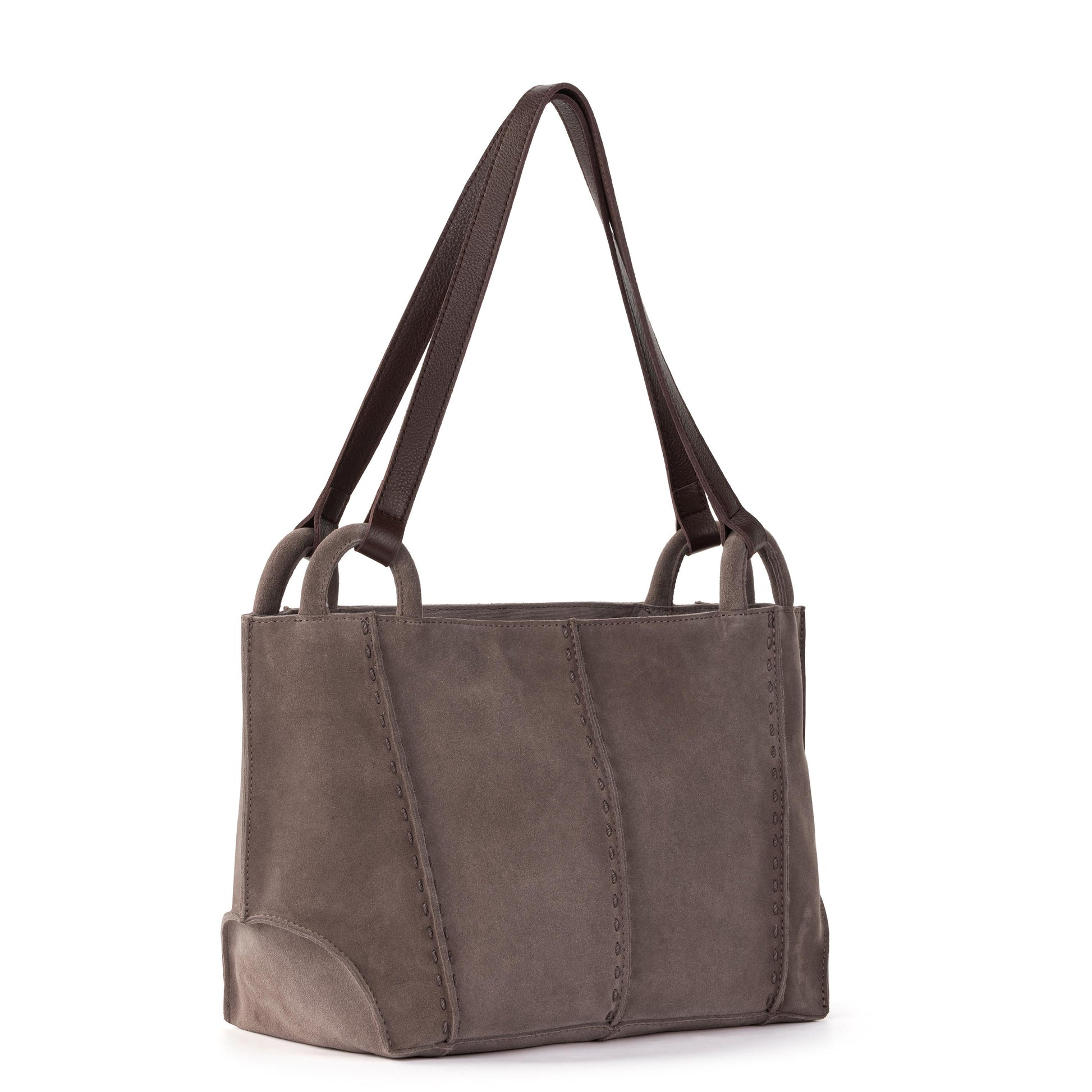 The Sak Los Feliz Satchel Leather - Mushroom Suede