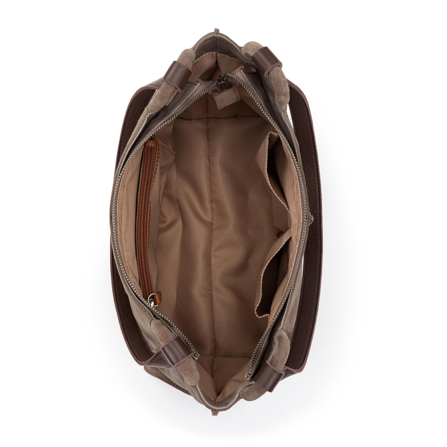 The Sak Los Feliz Satchel Leather - Mushroom Suede