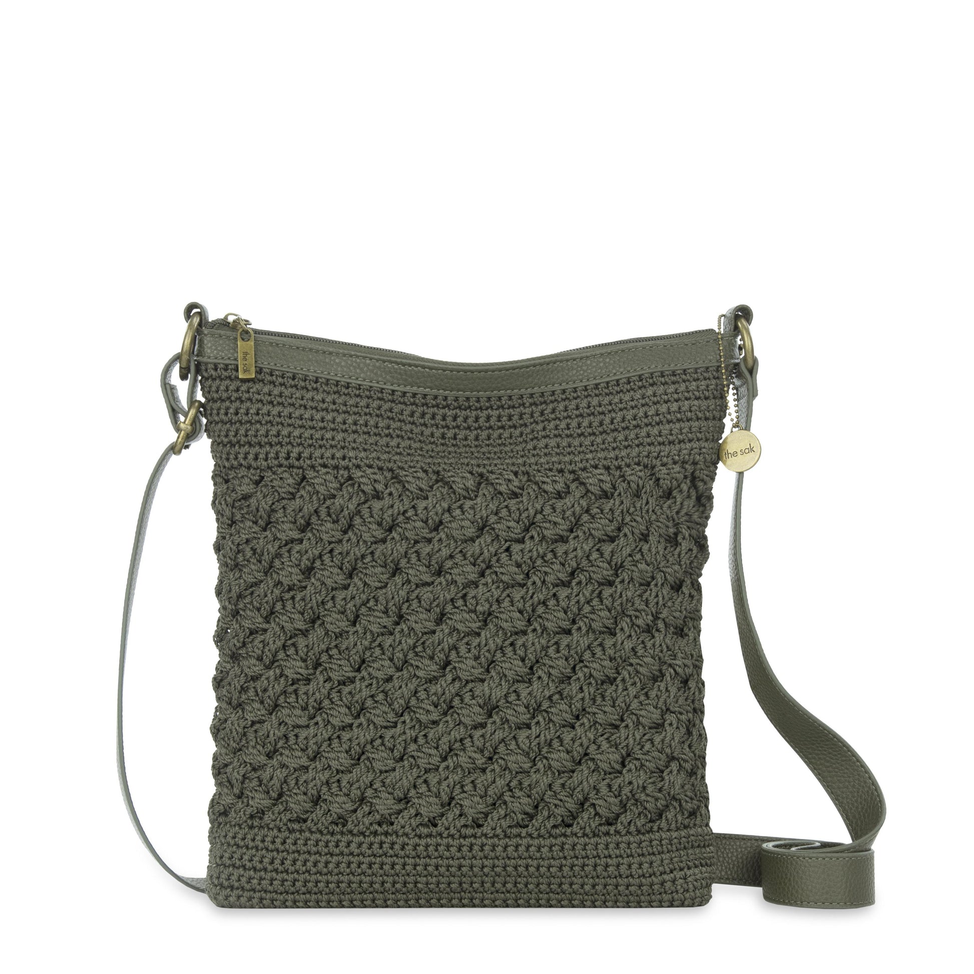 The Sak Lucia Crossbody Crochet - Moss Cozy Weave
