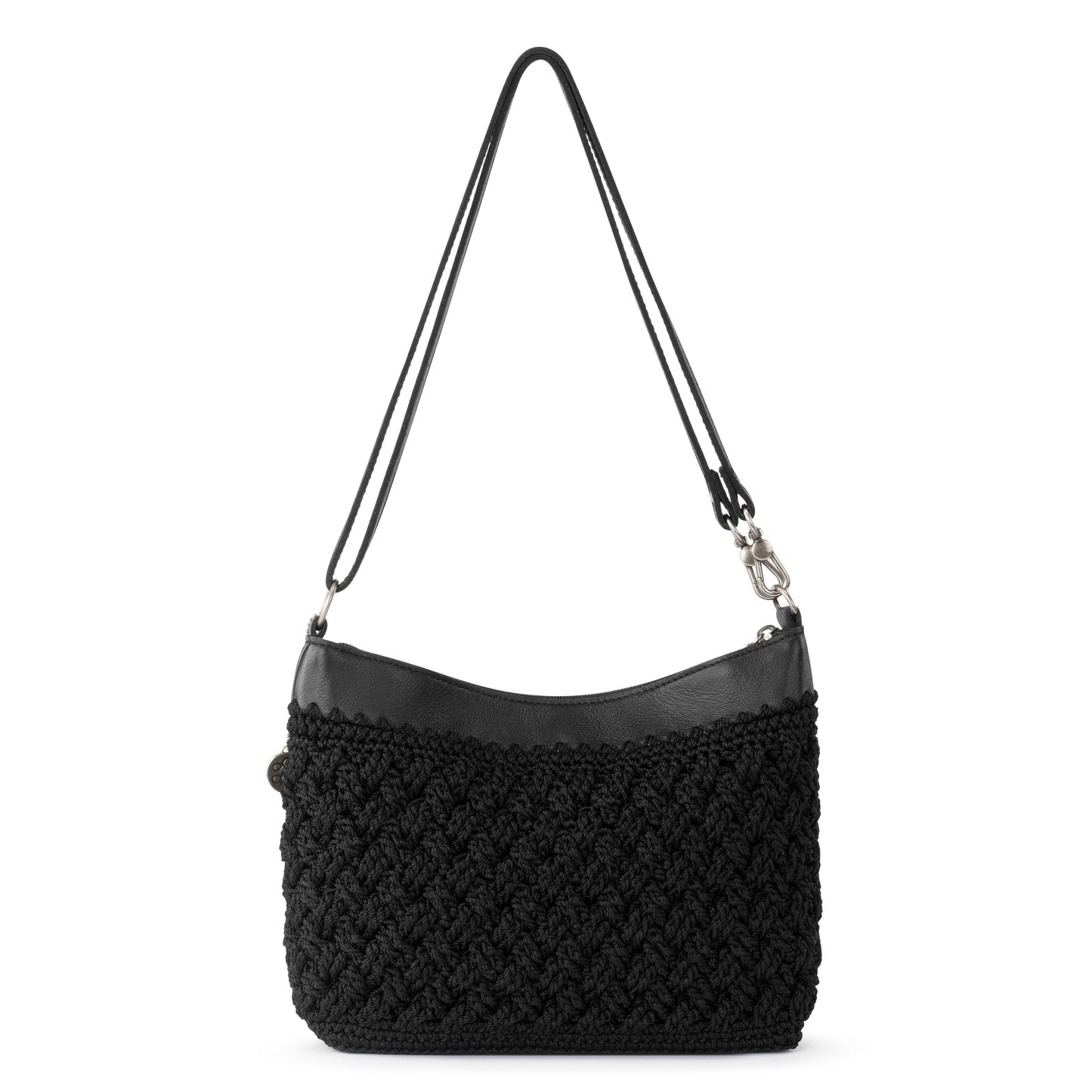 The Sak Lumi Crossbody Crochet - Black Cozy Weave