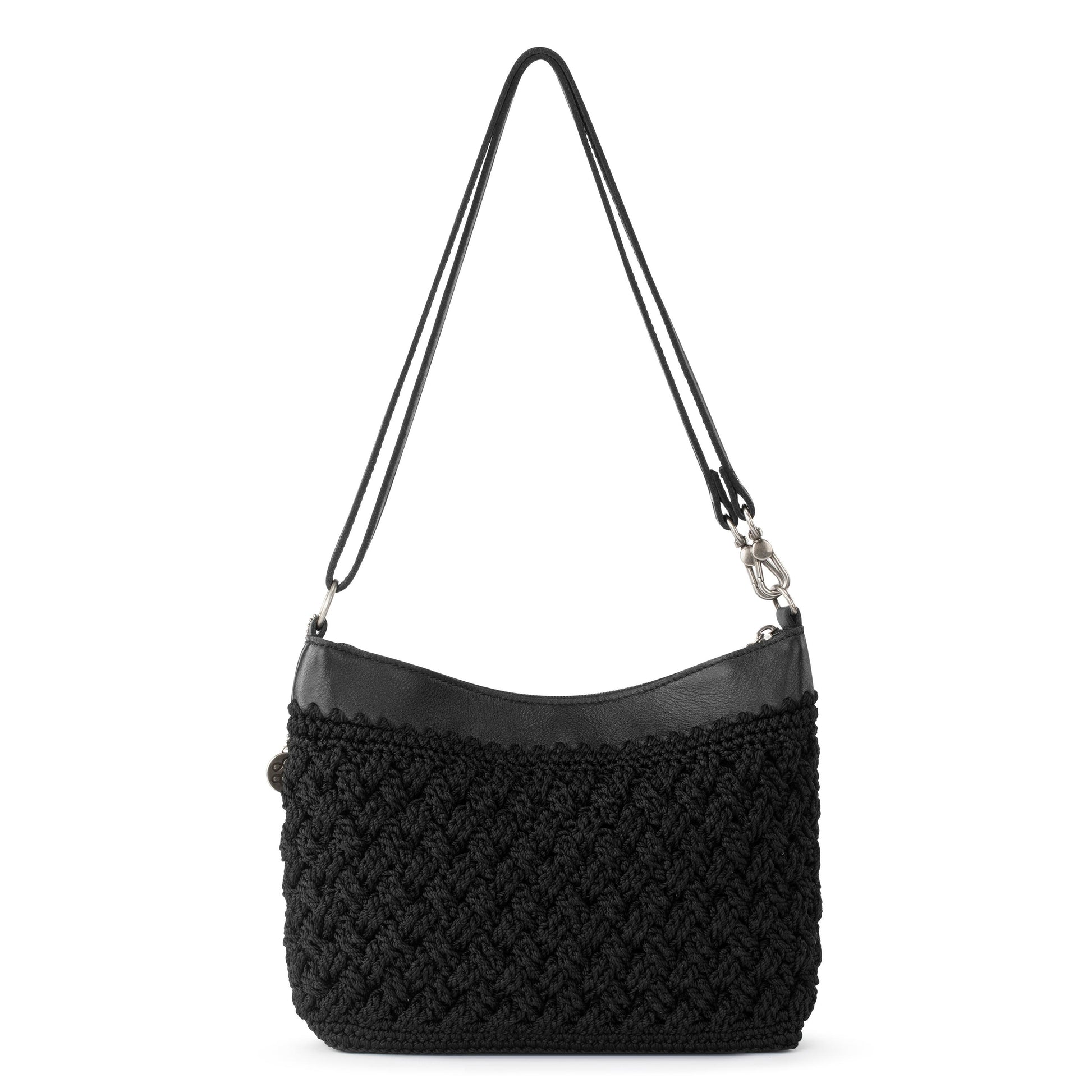 The Sak Lumi Crossbody Crochet - Black Cozy Weave