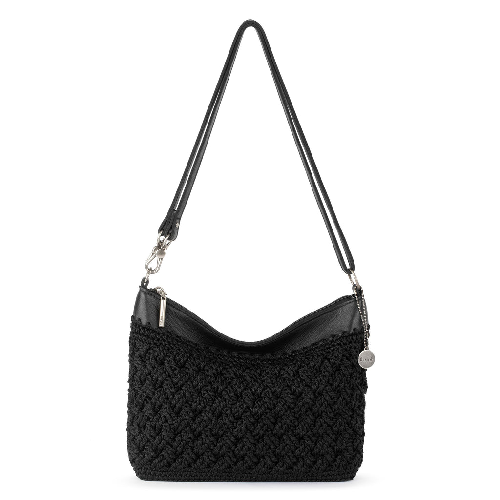 The Sak Lumi Crossbody - Hand Crochet - Black Cozy Weave