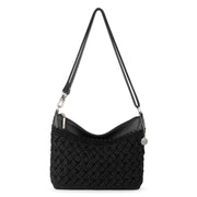 Lumi Crossbody - Hand Crochet - Black Cozy Weave