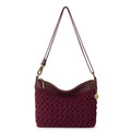The Sak Lumi Crossbody - Hand Crochet - Black Cherry Cozy Weave
