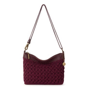 Lumi Crossbody - Hand Crochet - Black Cherry Cozy Weave