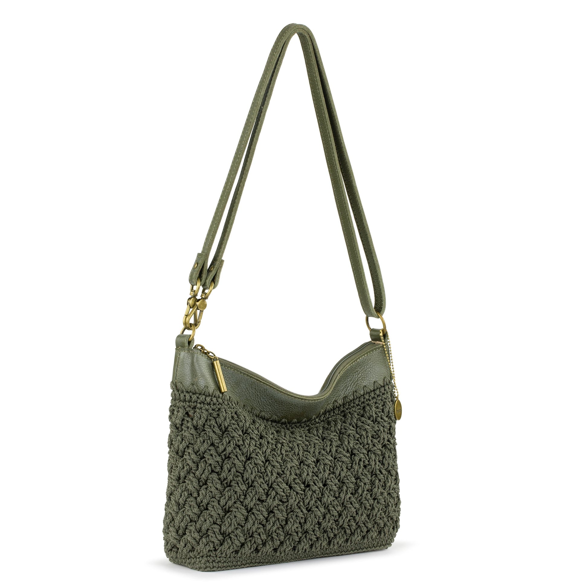 The Sak Lumi Crossbody Crochet - Moss Cozy Weave