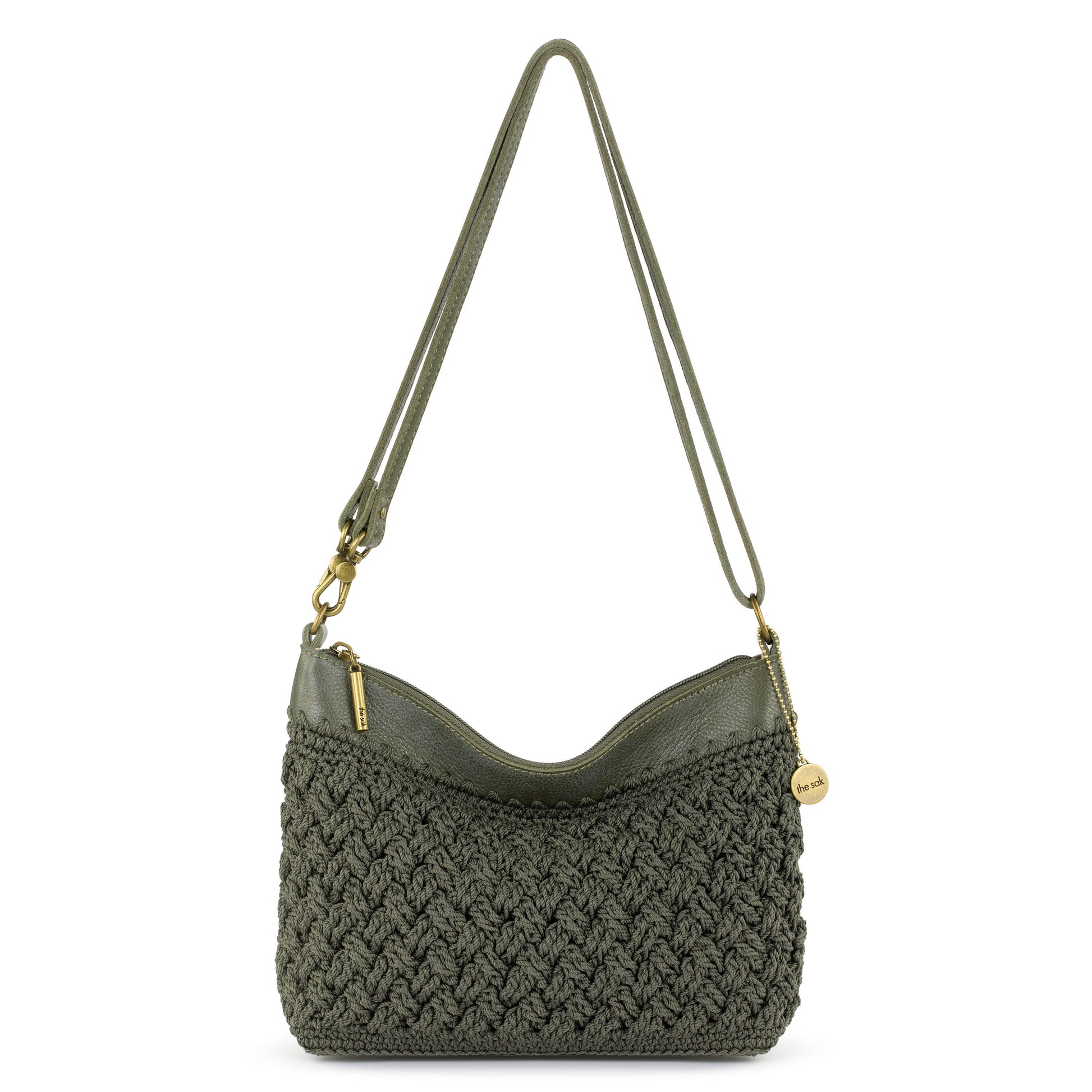 The Sak Lumi Crossbody Crochet - Moss Cozy Weave
