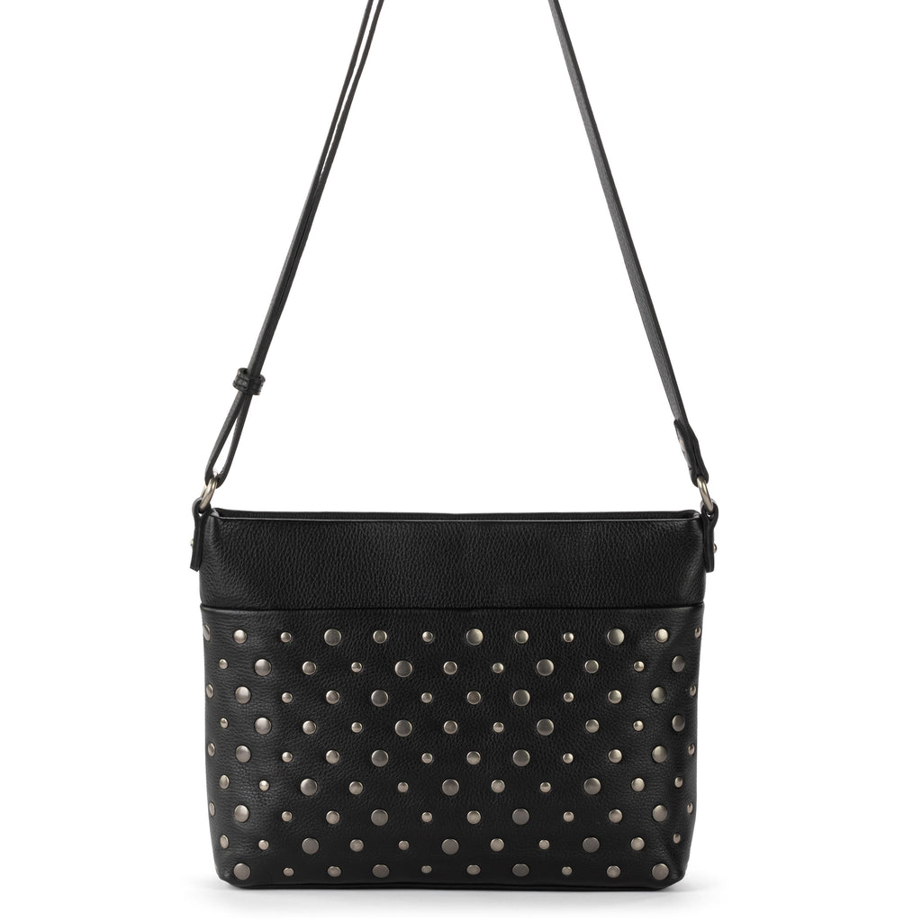 The Sak Melrose Crossbody - Leather - Black Silver Stud