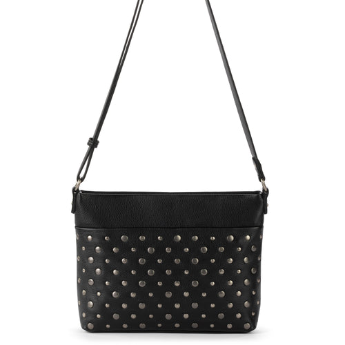 The Sak Melrose Crossbody - Leather - Black Silver Stud