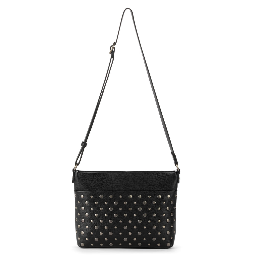 The Sak Melrose Crossbody - Leather - Black Silver Stud