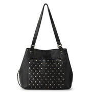 Melrose Satchel - Leather - Black Silver Stud