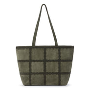Metro Tote - Leather - Moss Suede Patch