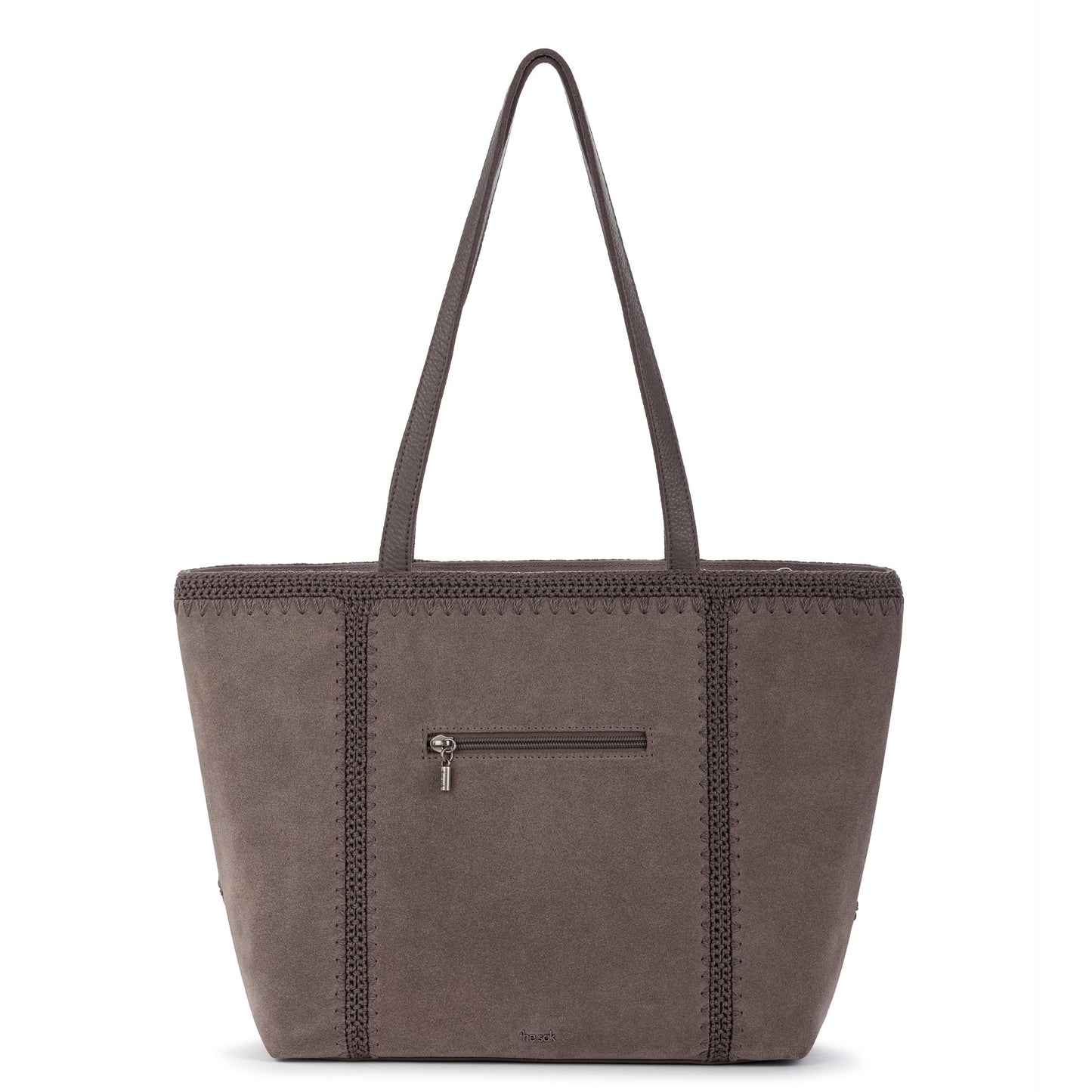 The Sak Melrose Shoulder Tote Leather - Mushroom Suede Patch