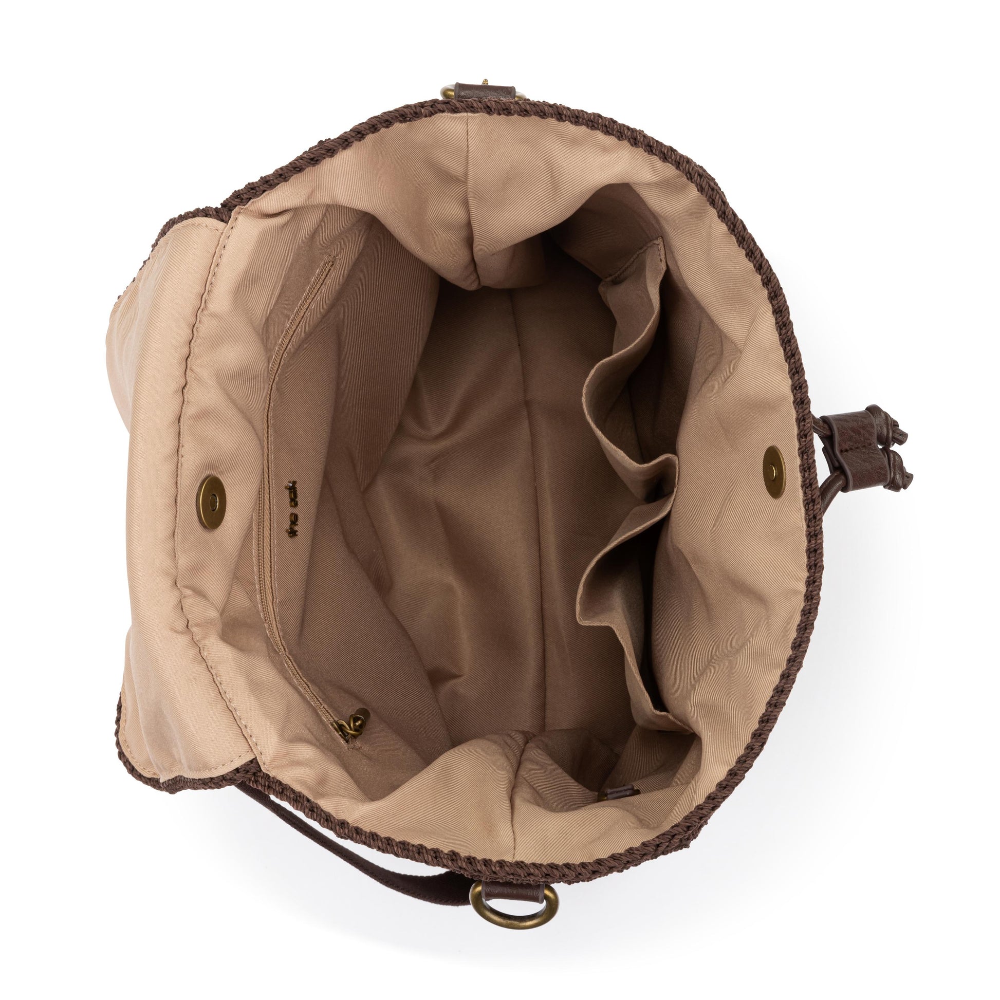 The Sak Sayulita Backpack Crochet - Brown Check