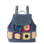 Sayulita Backpack - Hand Crochet - Maritime Multi Patch