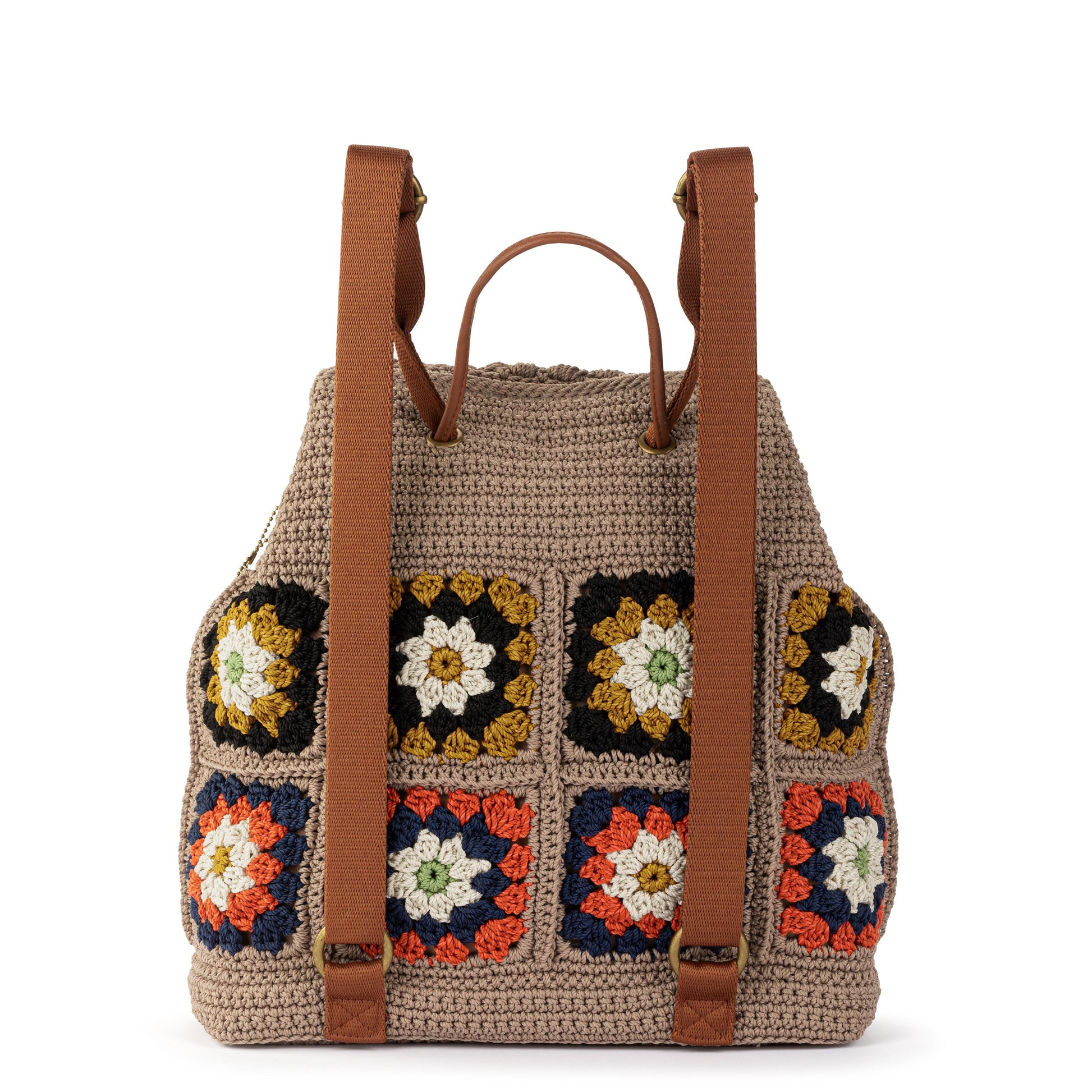 The Sak Sayulita Backpack Crochet - Sand Neutral Patch