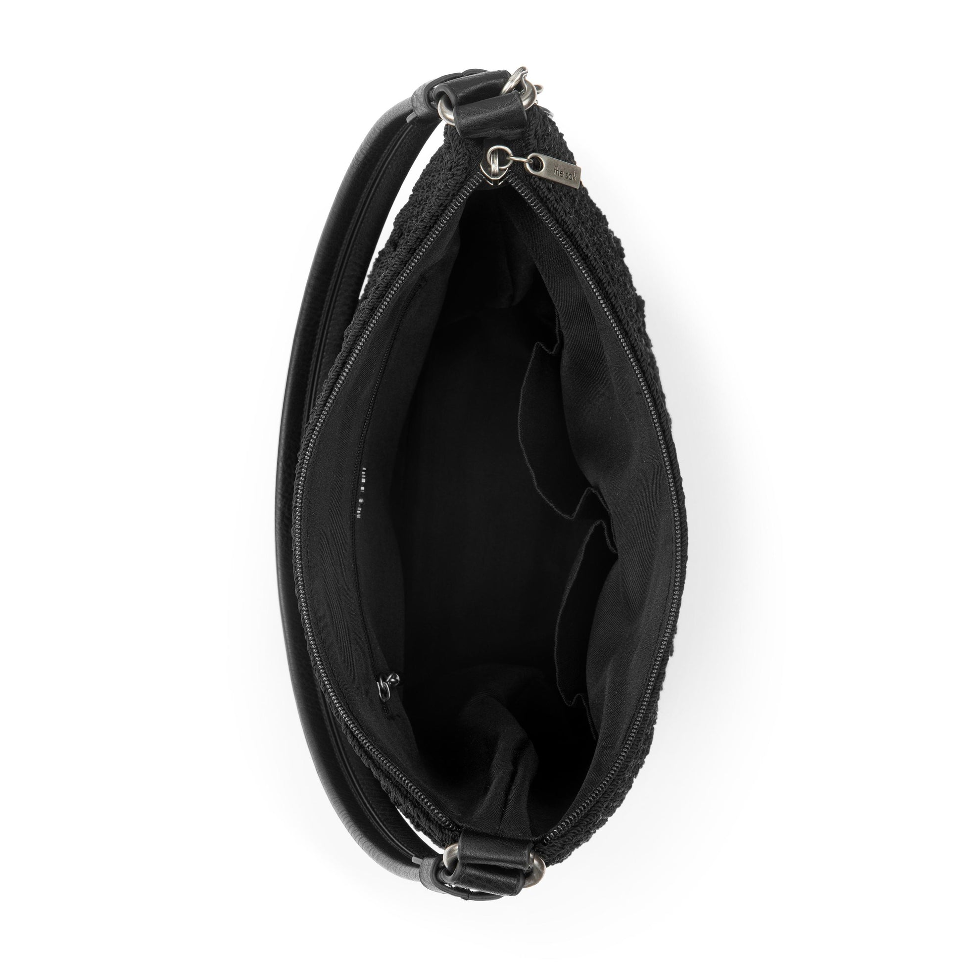 The Sak Sequoia Hobo Crochet - Black Cozy Weave