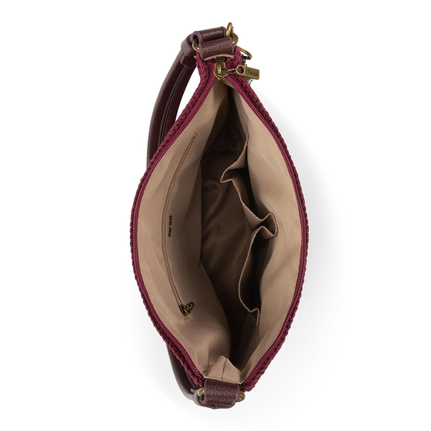 The Sak Sequoia Hobo Crochet - Black Cherry Cozy Weave