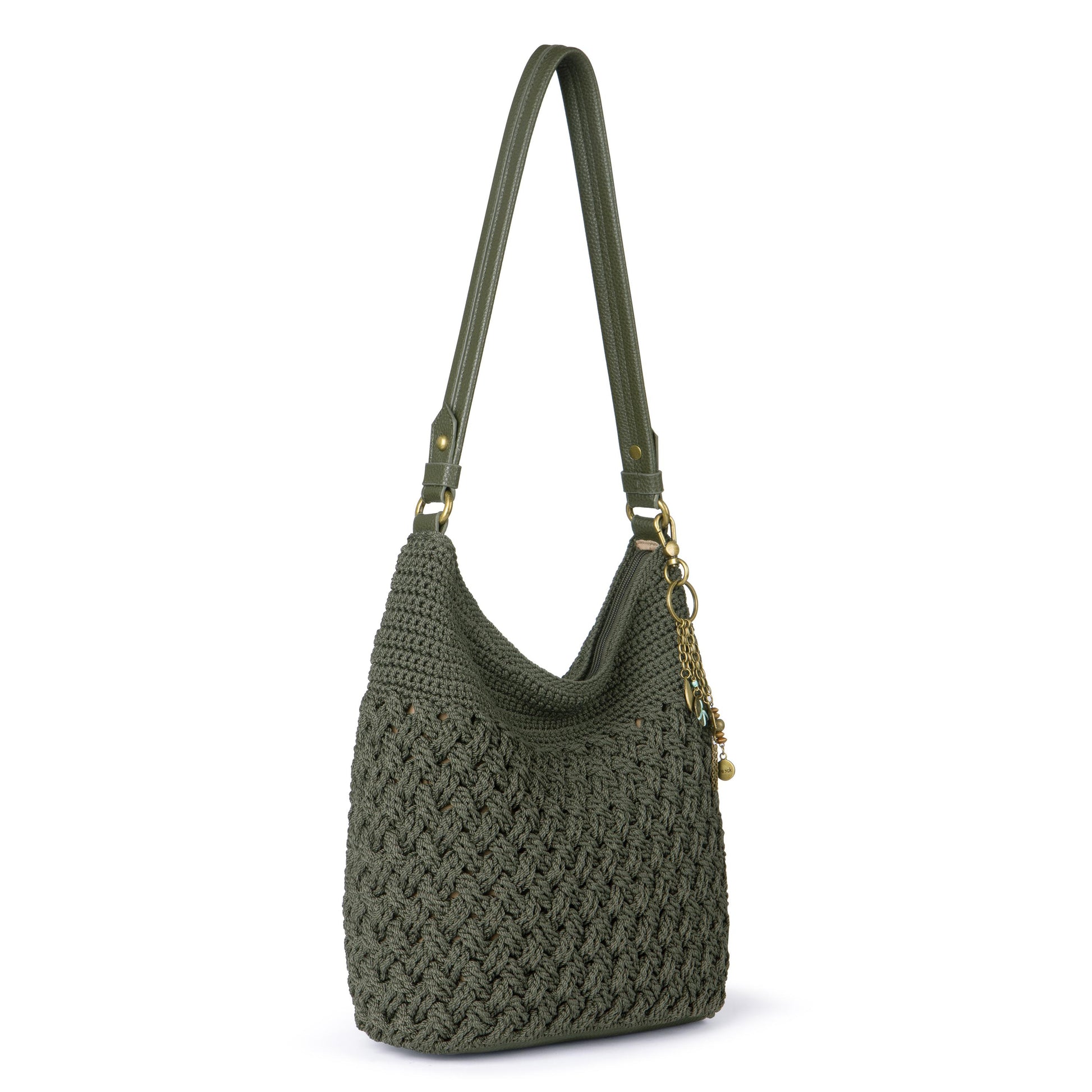 The Sak Sequoia Hobo Crochet - Moss Cozy Weave
