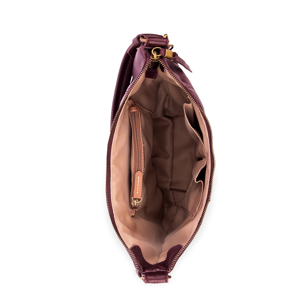 The Sak Sequoia Hobo - Leather - Black Cherry