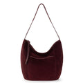 The Sak Sequoia Hobo - Leather - Black Cherry Suede Terra Stitch