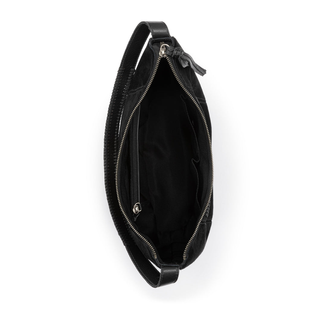 The Sak Sequoia Hobo - Leather - Black Suede Terra Stitch