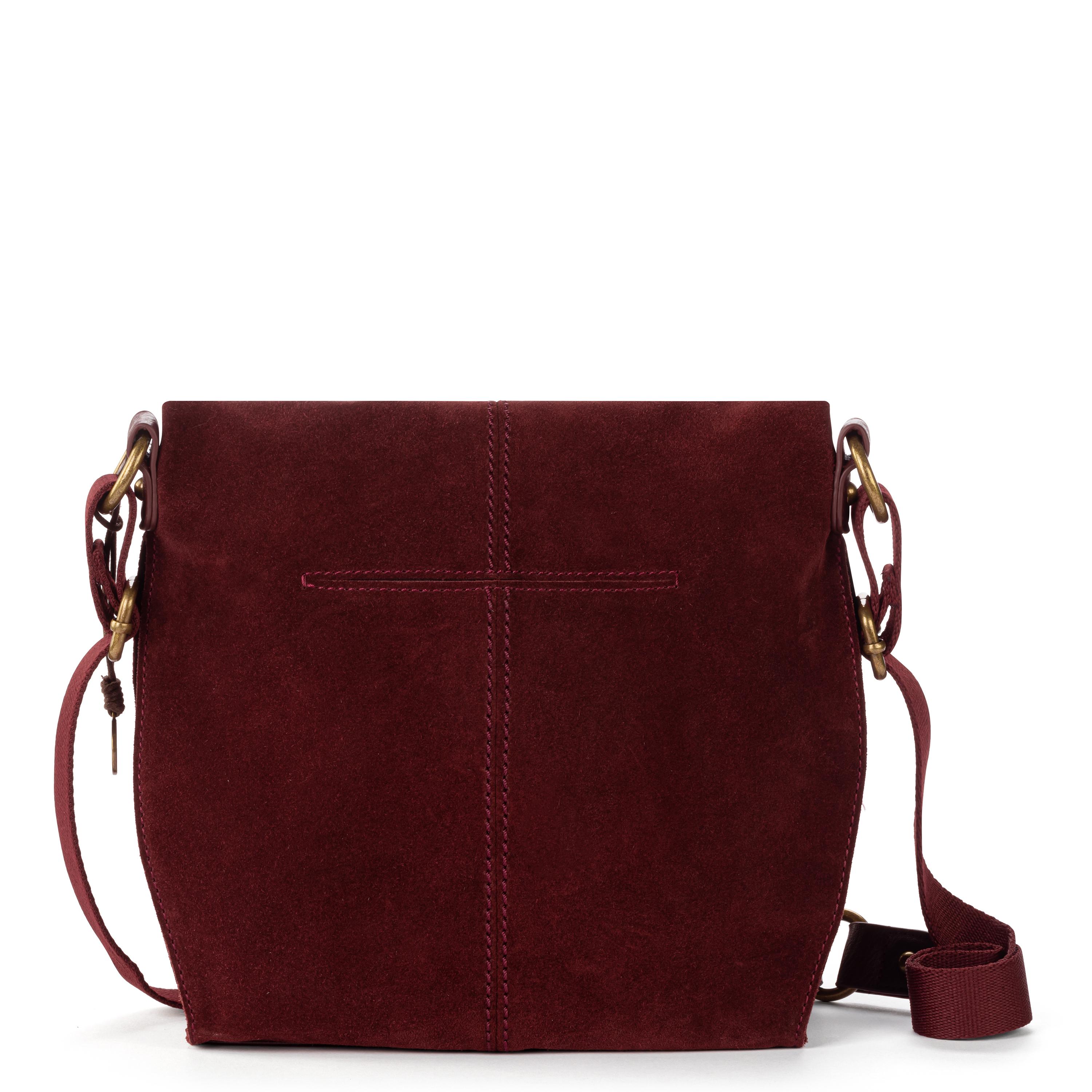 The Sak Silverlake Flap Crossbody - Leather - Black Cherry Suede