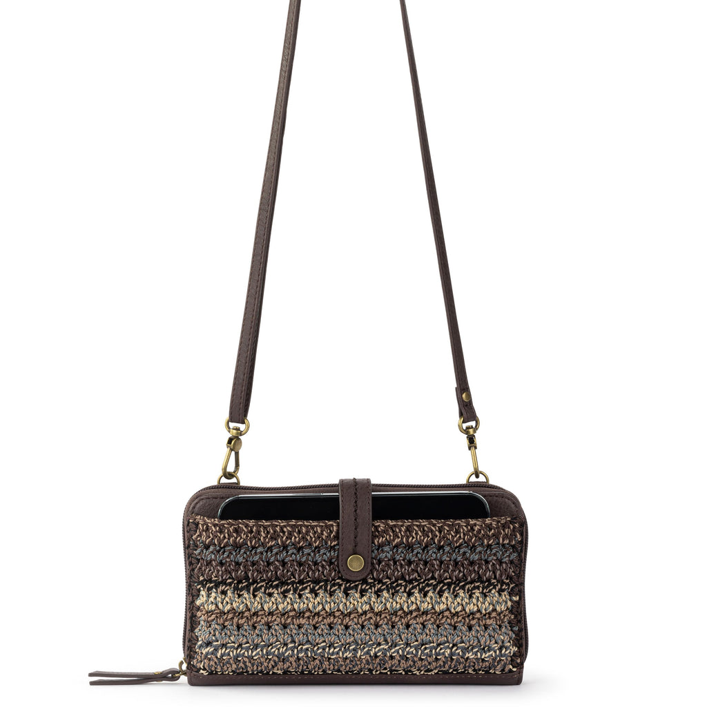 The Sak Iris Smartphone Wallet - Hand Crochet - Aspen Stripe