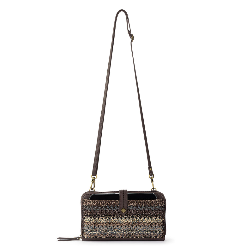 The Sak Iris Smartphone Wallet - Hand Crochet - Aspen Stripe