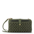 The Sak Iris Smartphone Wallet - Hand Crochet - Moss Cozy Weave