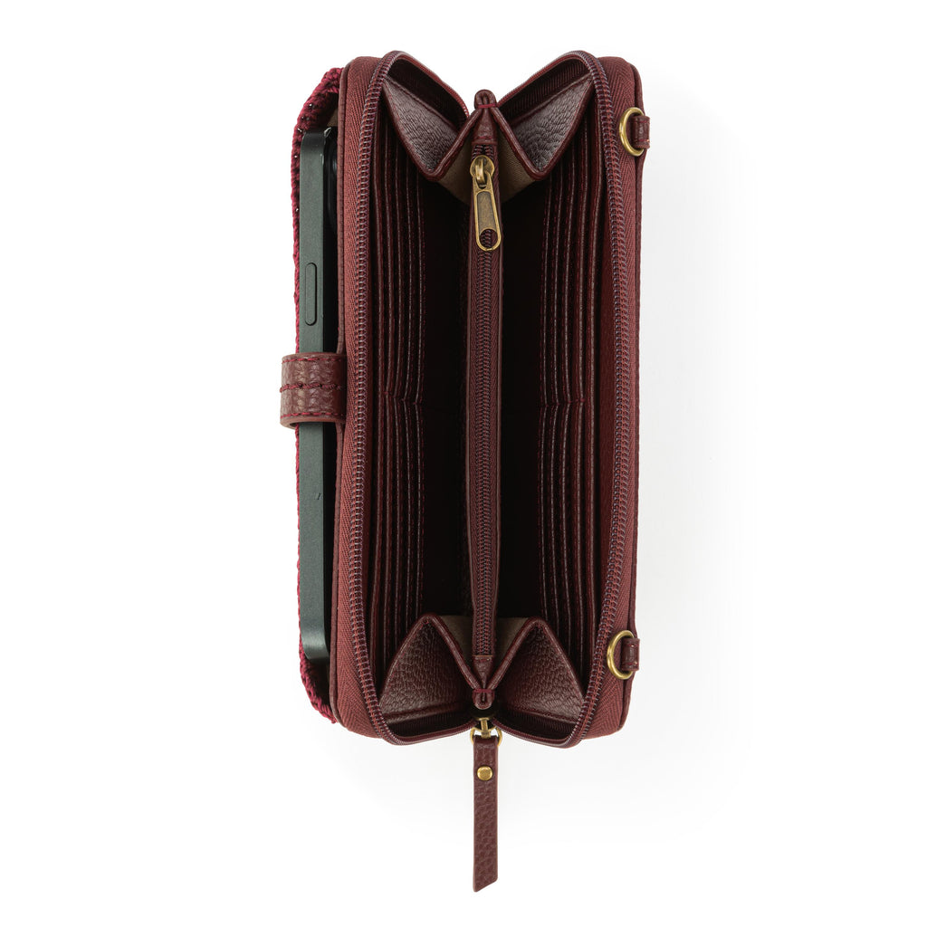 The Sak Iris Smartphone Wallet - Leather - Black Cherry