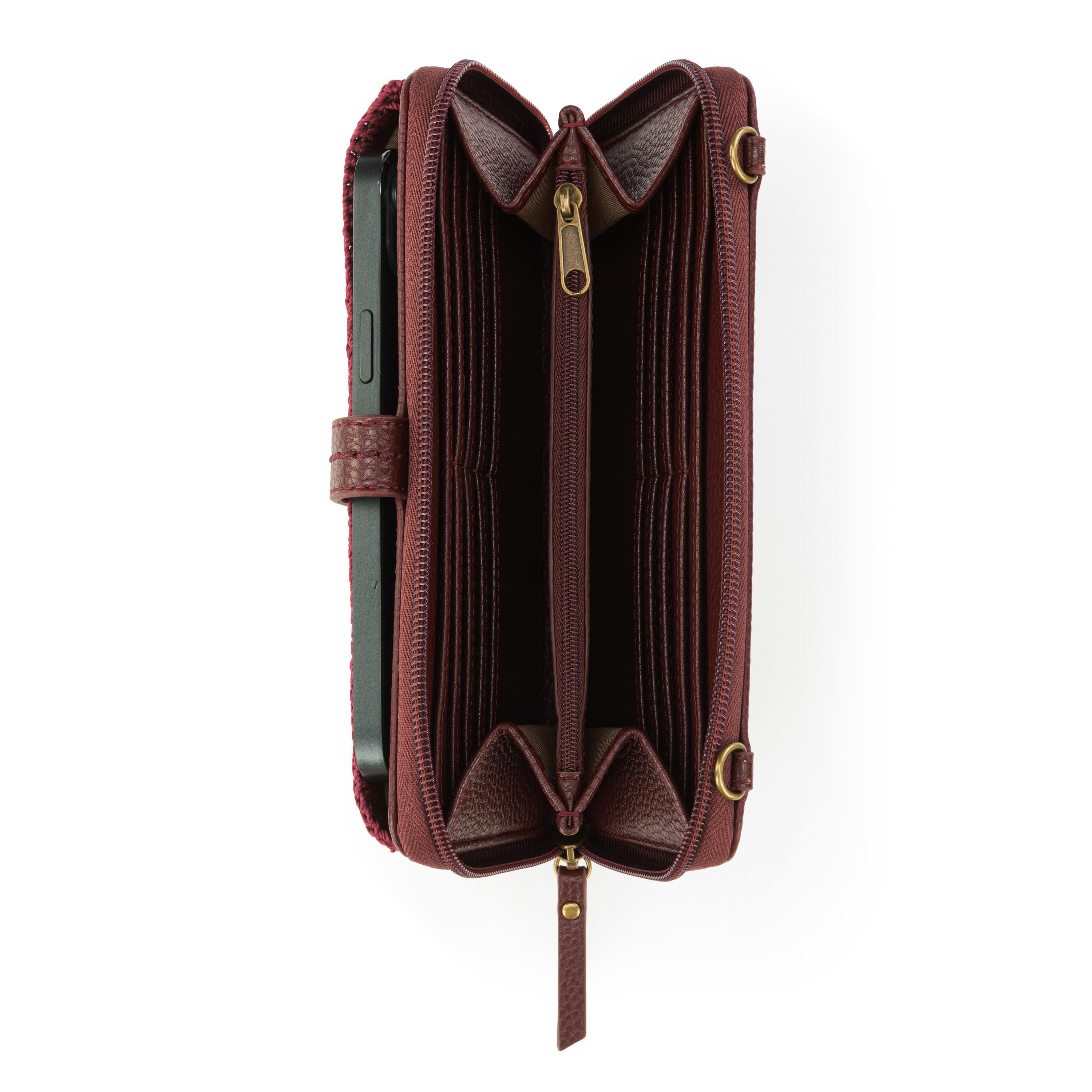 The Sak Iris Smartphone Wallet - Leather - Black Cherry