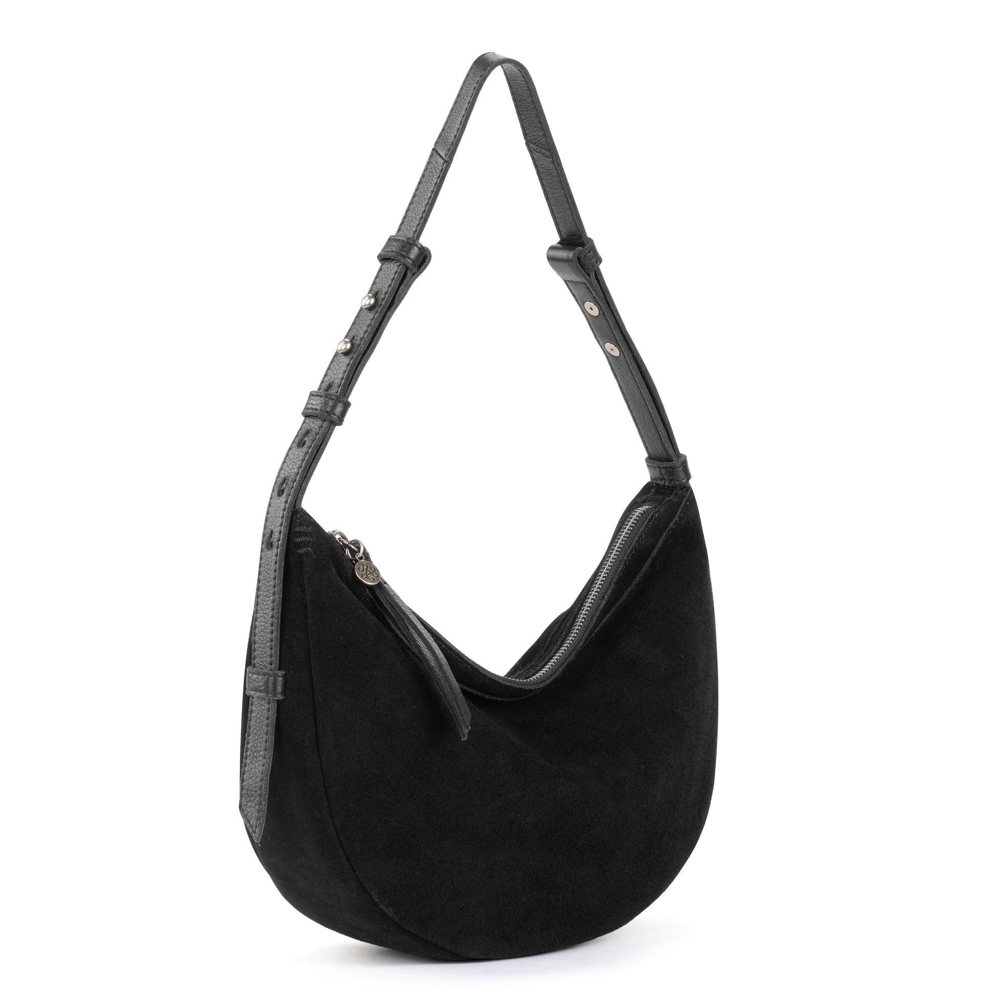 The Sak Tess Shoulder Bag Leather - Black Suede