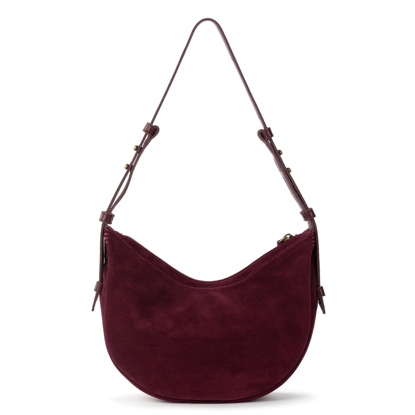 The Sak Tess Shoulder Bag Leather - Black Cherry Suede