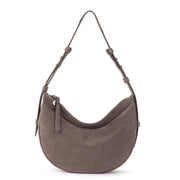 Tess Shoulder Bag - Leather - Mushroom Suede