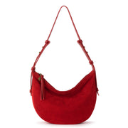 Tess Shoulder Bag - Leather - Scarlet Suede