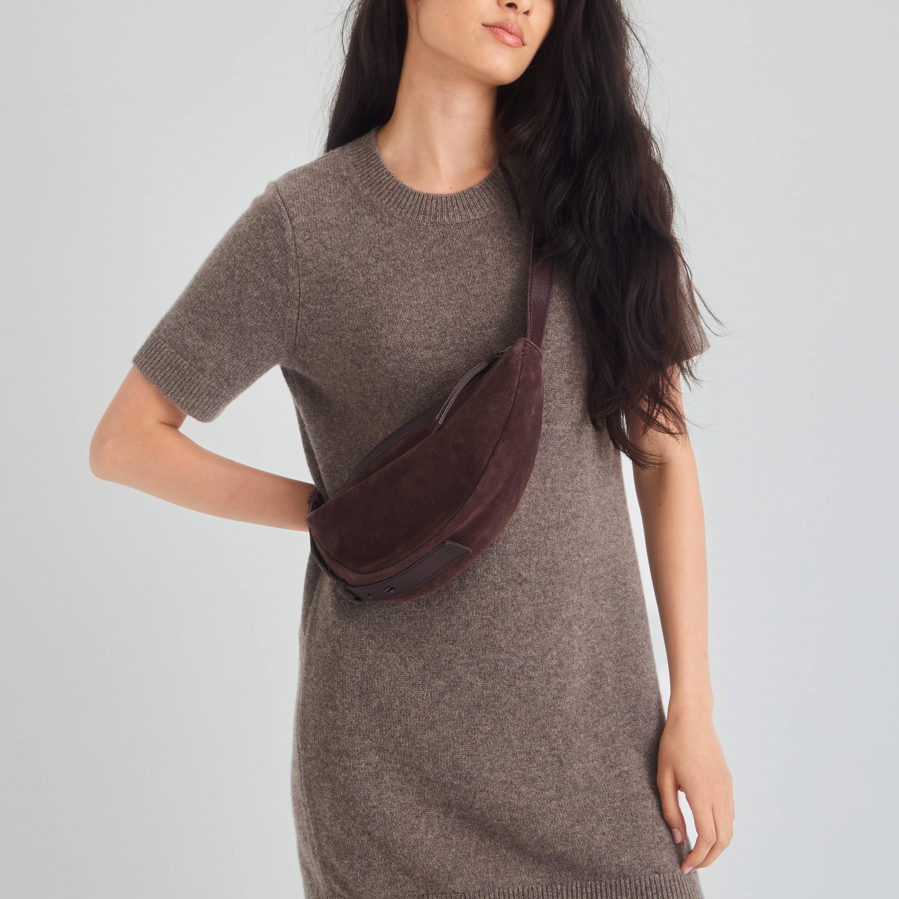 The Sak Tess Sling - Leather - Mahogany Suede