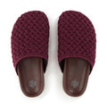 The Sak Bolinas Clog - Hand Crochet - Black Cherry Cozy Weave