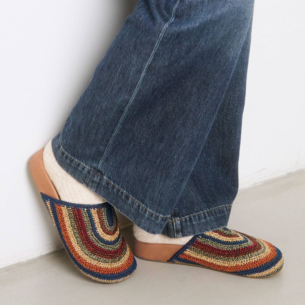 The Sak Bolinas Clog - Hand Crochet - Woodland Stripe