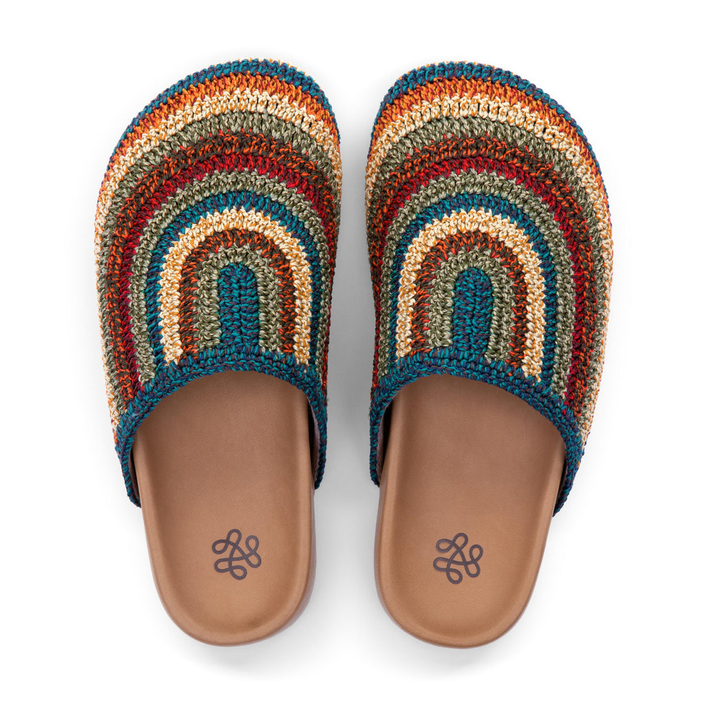 The Sak Bolinas Clog - Hand Crochet - Woodland Stripe
