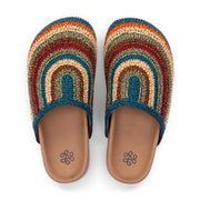 Bolinas Clog - Hand Crochet - Woodland Stripe