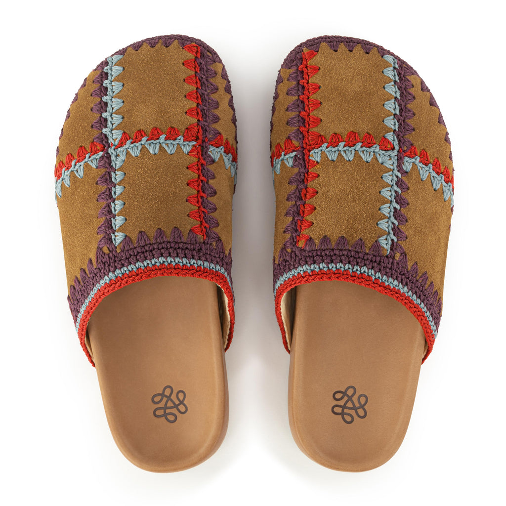 The Sak Bolinas Clog - Leather - Cedar Multi Patch