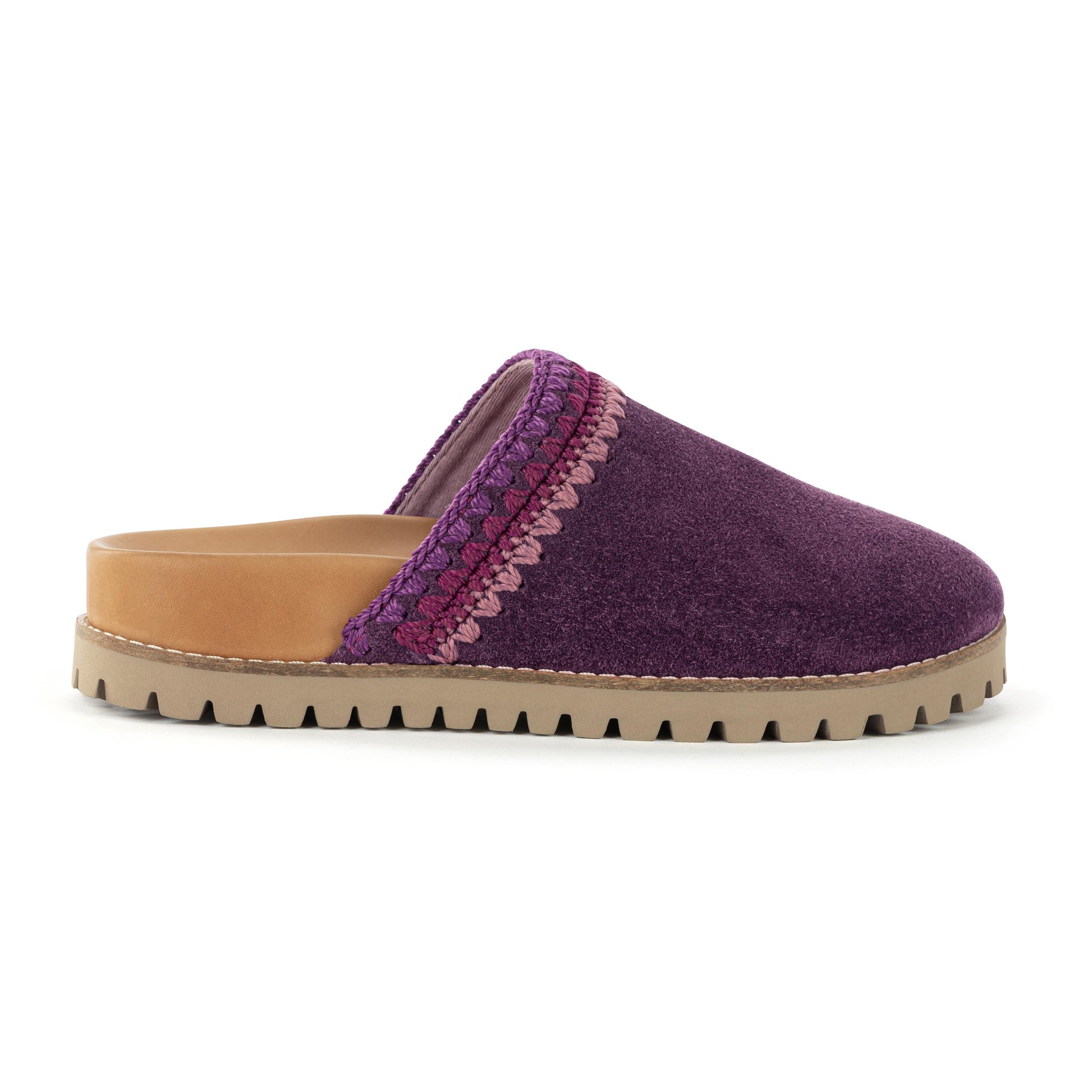 The Sak Bolinas Lug Sole Clog Leather - Aubergine Seminyak