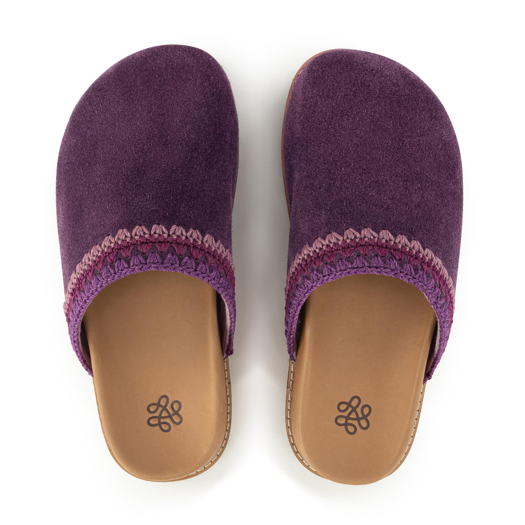 The Sak Bolinas Lug Sole Clog - Leather - Aubergine Seminyak